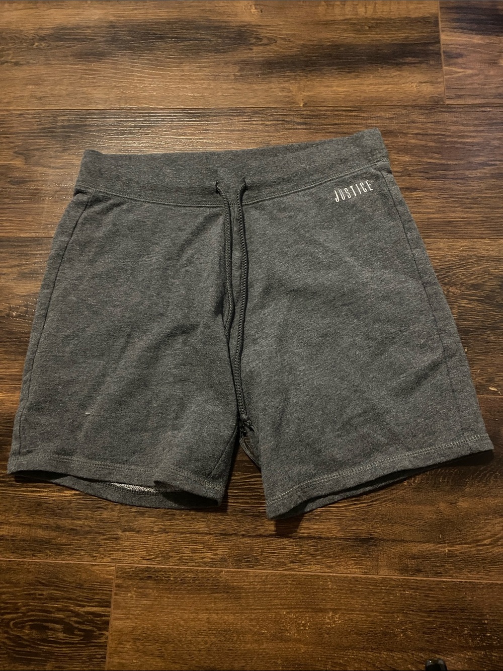 Justice Girl’s Charcoal Gray Lounge Shorts - Comfort Drawstring